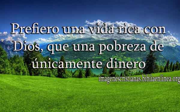 una vida rica con Dios