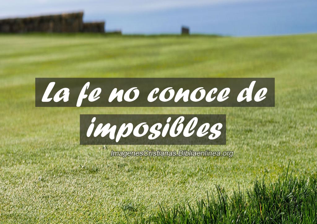 Imagenes sobre la fe no conoce de imposibles
