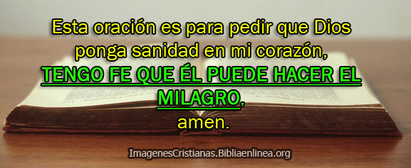 oracion para que Dios me sane del corazon