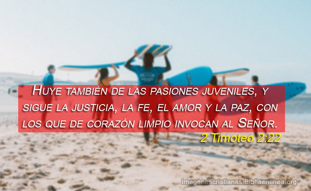 Huye también de las pasiones juveniles imagenes y pasaje de la biblia