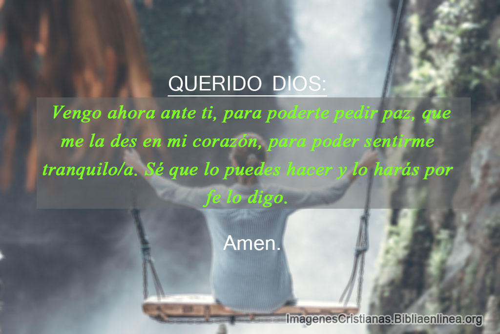 Oracion por paz en mi interior imagen