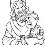Imagenes para colorear Jesus ama los niños