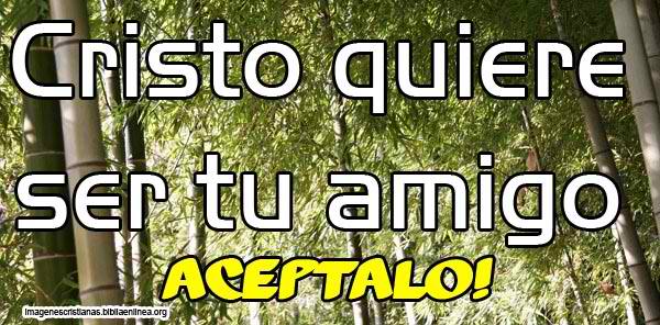 Cristo quiere ser tu amigo