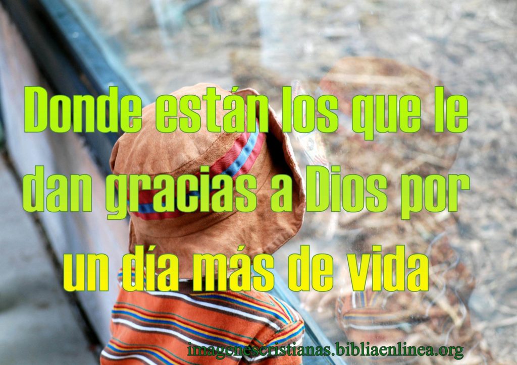Donde estan los que le dan gracias a Dios por una dia mas de vida